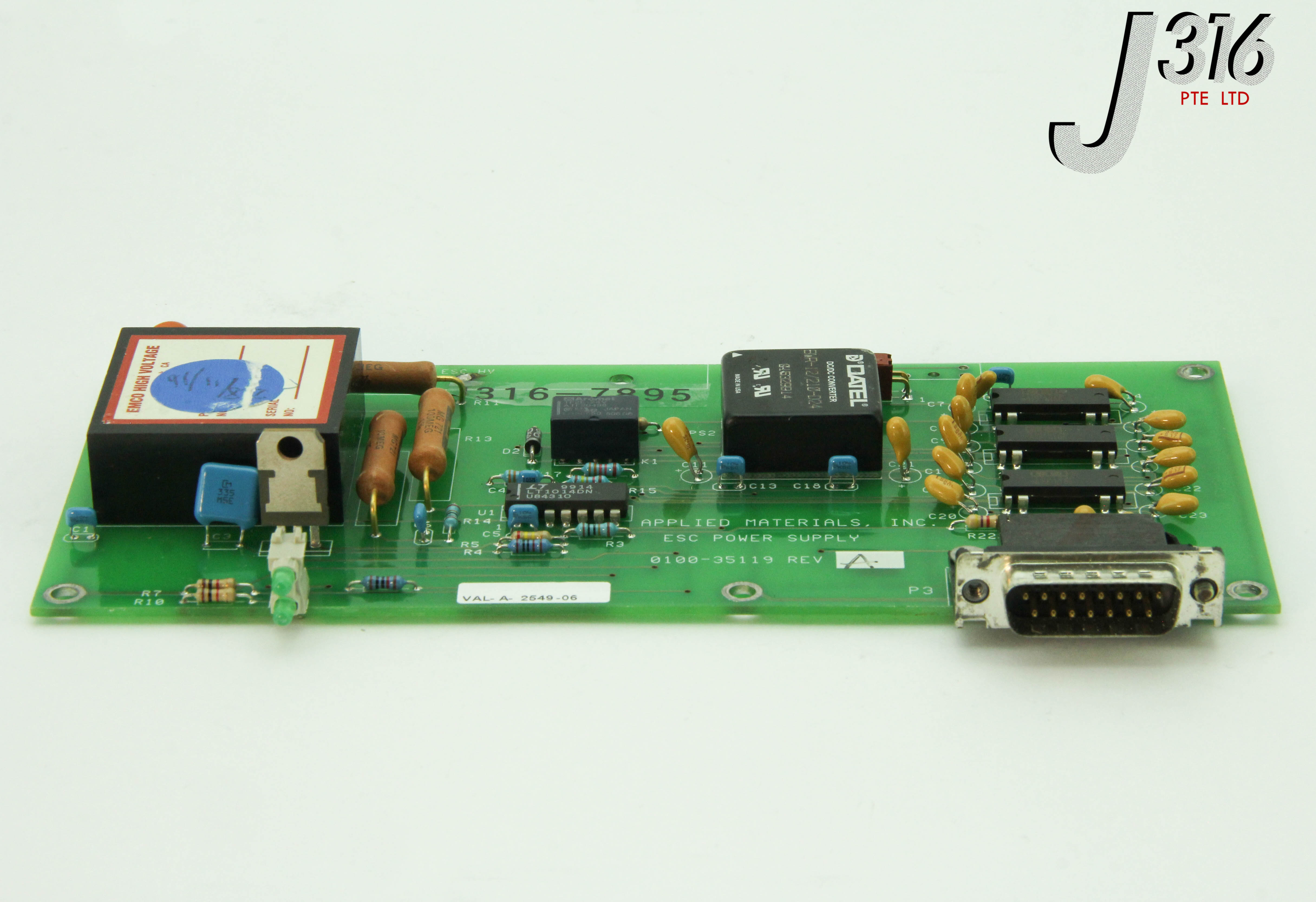 7895 APPLIED MATERIALS PCB DPS CHAMBER ESC POWER SUPPLY 0100-35119